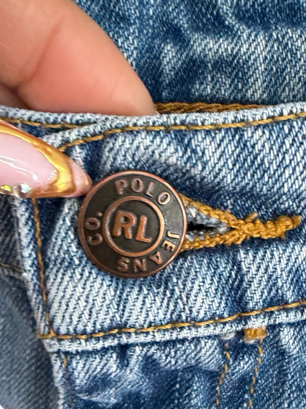 Vintage Polo Jeans Co Ralph Lauren Saturday Short High Rise Denim Shorts Size 10 - Picture 3 of 12